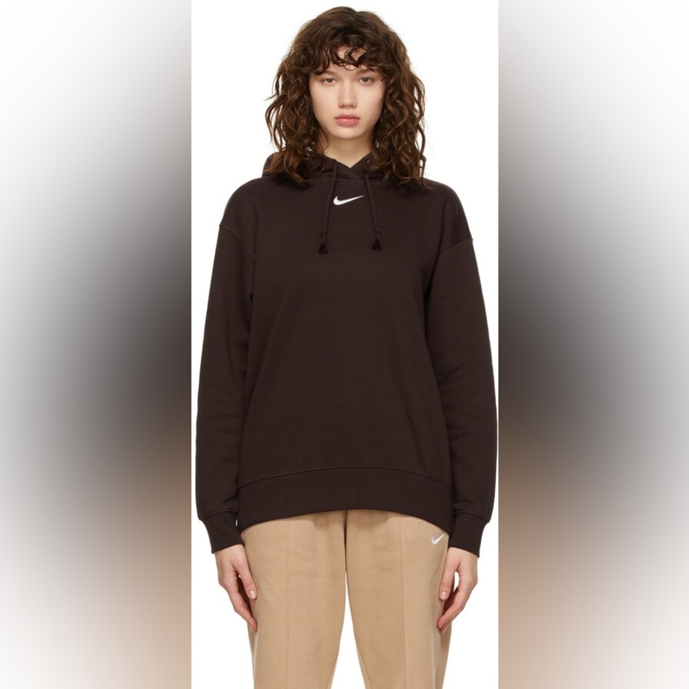 Nike Brown Fleece Sportswear Essential Hoodie